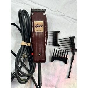 Vtg Oster Classic Clippers Model 151-04 A Marroon Corded Works